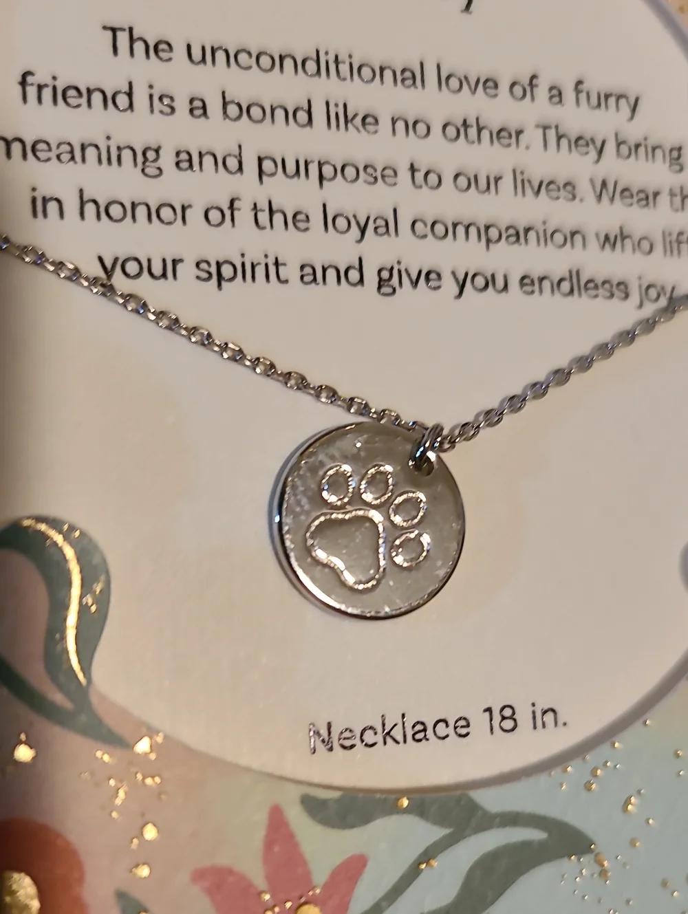 Bright Blessings Dog Paw Pendant Necklaces Bundle Of 3, Loyalty, 18 Inch Lover